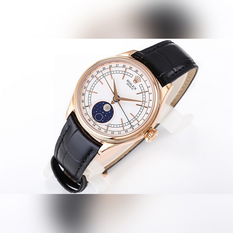 Rolex Cellini 50535 Moonphase Replica Watch Best Edition Natural Meteorite Dial-2