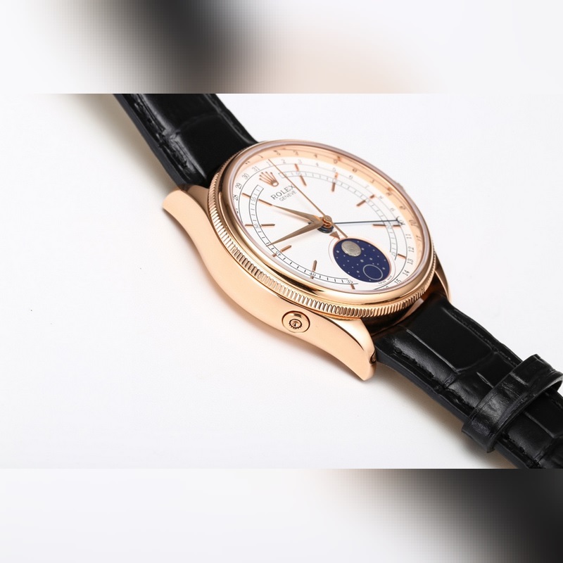 Rolex Cellini 50535 Moonphase Replica Watch Best Edition Natural Meteorite Dial-3