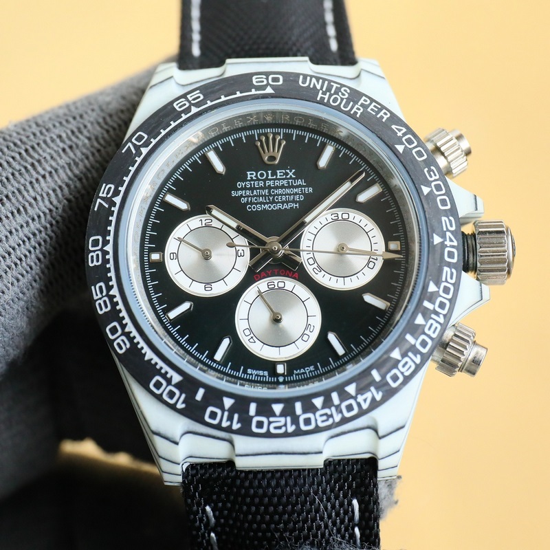 Rolex Daytona Carbon Fiber Custom Edition Lightweight Luxury Replica Watch-2