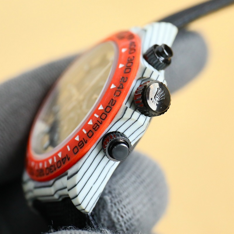 Rolex Daytona Carbon Fiber Custom Edition Lightweight Luxury Replica Watch-8