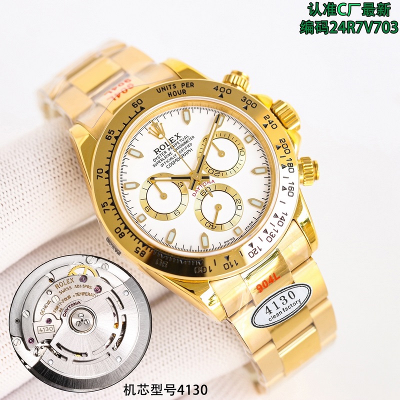 Rolex Daytona 4130 Movement CLEANC Factory New Edition Top Quality-4