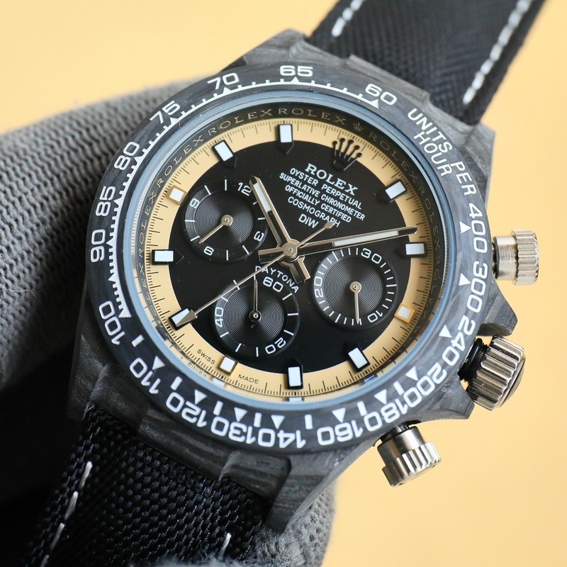 Rolex Daytona Carbon Fiber Custom Edition Lightweight Luxury Replica Watch-3