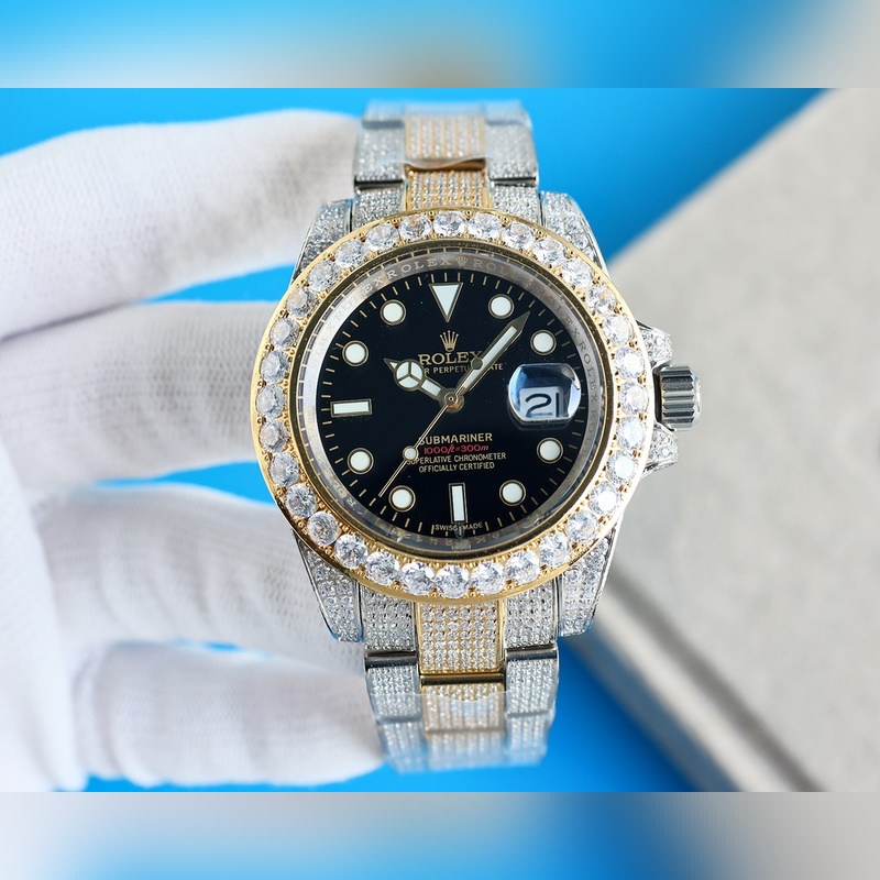 Rolex Luxury Oyster Perpetual Starry Sky Three-Link Steel Bracelet Replica Watch-3