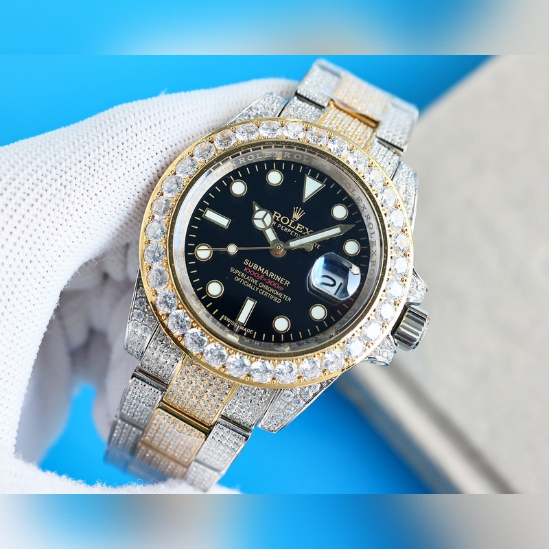 Rolex Luxury Oyster Perpetual Starry Sky Three-Link Steel Bracelet Replica Watch-4