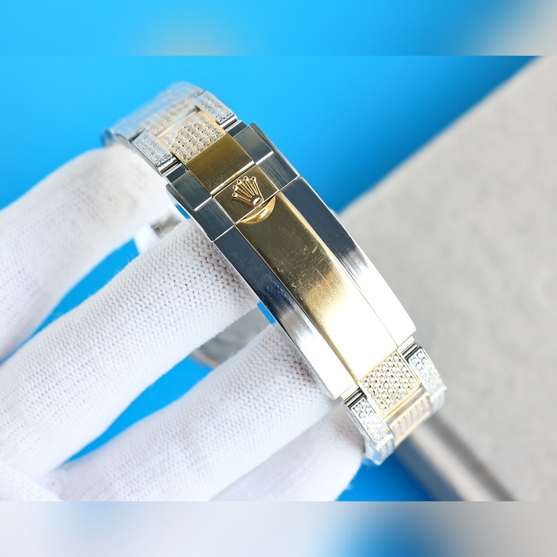 Rolex Luxury Oyster Perpetual Starry Sky Three-Link Steel Bracelet Replica Watch-8