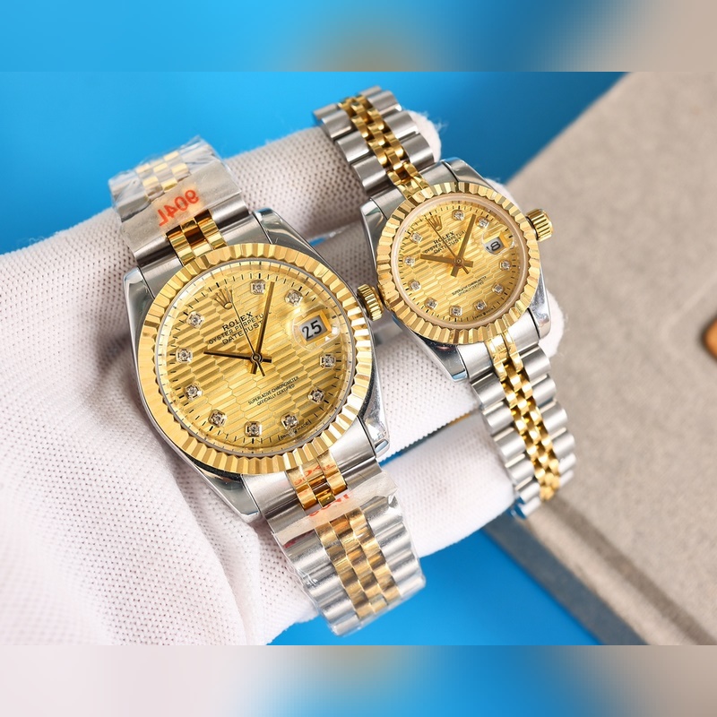 Rolex Datejust Couple Replica Watch 100% Swiss Quality Super Waterproof Sapphire Glass-2