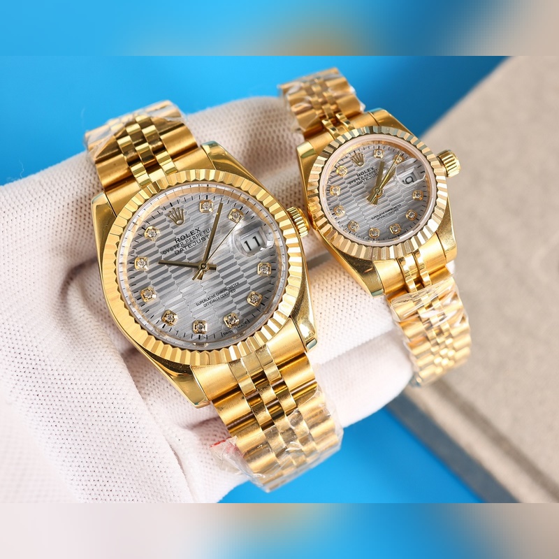 Rolex Datejust Couple Replica Watch 100% Swiss Quality Super Waterproof Sapphire Glass-4