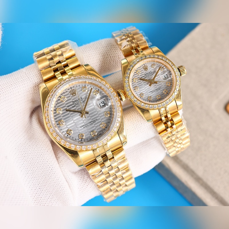 Rolex Datejust Couple Replica Watch 100% Swiss Quality Super Waterproof Sapphire Glass-5