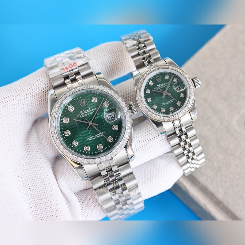 Rolex Datejust Couple's Replica Watch 100% Swiss Quality Sapphire Crystal Night Glow Waterproof-3