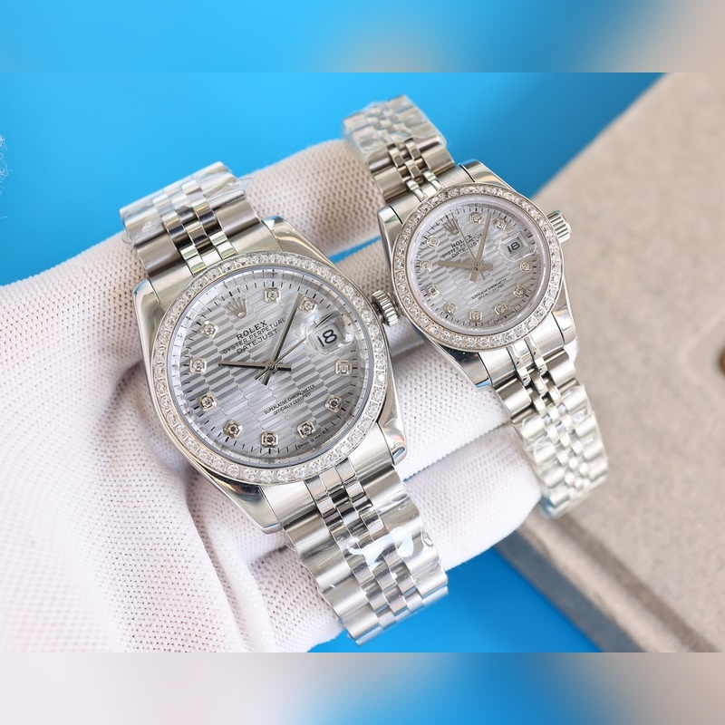Rolex Datejust Couple's Replica Watch 100% Swiss Quality Sapphire Crystal Night Glow Waterproof-5