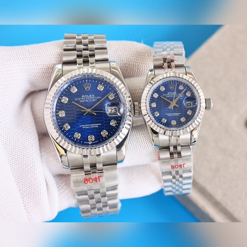 Rolex Datejust Couple's Replica Watch 100% Swiss Quality Sapphire Crystal Night Glow Waterproof-6