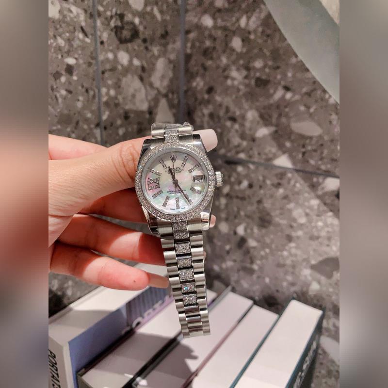 Rolex Day-Date Classic Women's Solid Steel Bracelet Original Strap Imported Movement-2