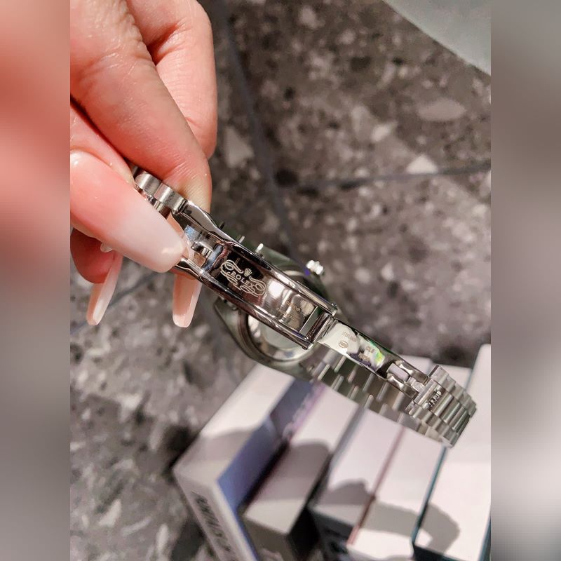 Rolex Day-Date Classic Women's Solid Steel Bracelet Original Strap Imported Movement-6