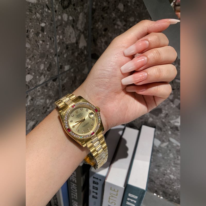 Rolex Datejust Classic Women's Solid Steel Bracelet Original Clasp Imported Movement-5