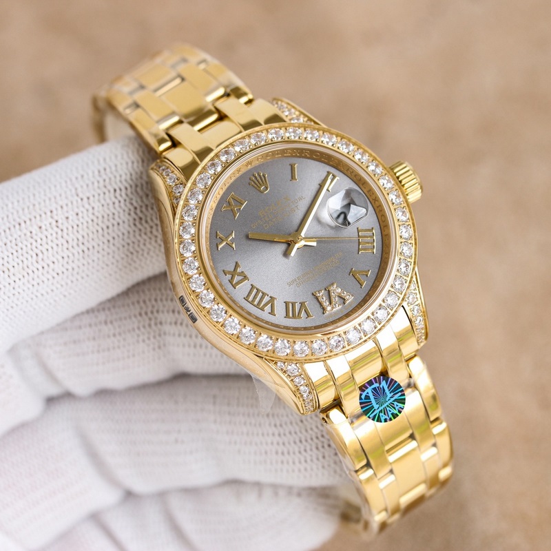 Rolex Pearlmaster 34mm Women's Replica Watch 904 Quality Pearl Lady Model-2