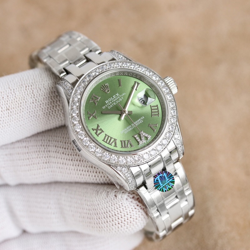 Rolex Pearlmaster 34mm Women's Replica Watch 904L Quality-2